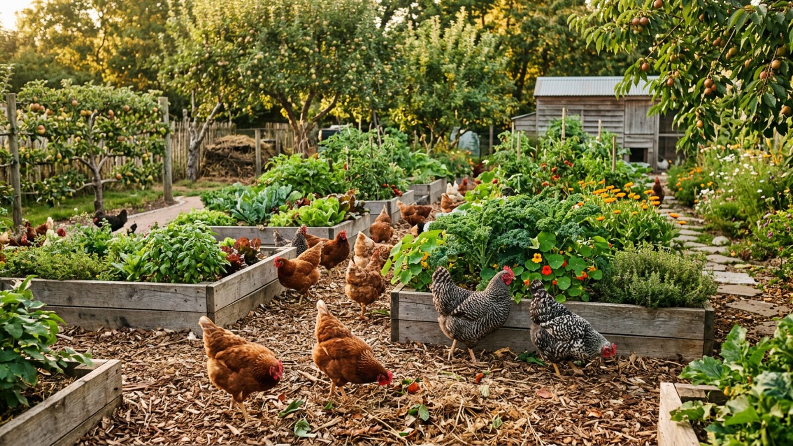 Hühner im Permakultur-Garten: Lebende Düngerfabrik & Schädlingspolizei
